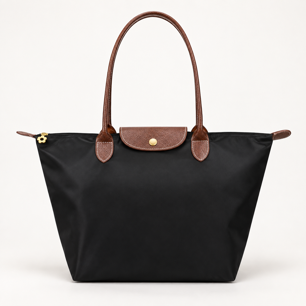 Bolso de mujer con detalles lujosos y asas prácticas