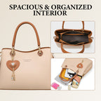 Bolso de mujer elegante con colgante de corazón brillante
