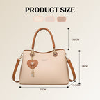 Bolso de mujer elegante con colgante de corazón brillante