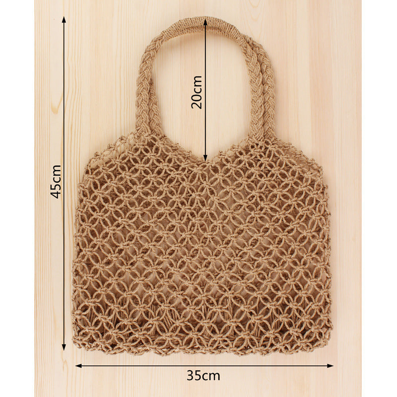 Bolso de red de materiales naturales