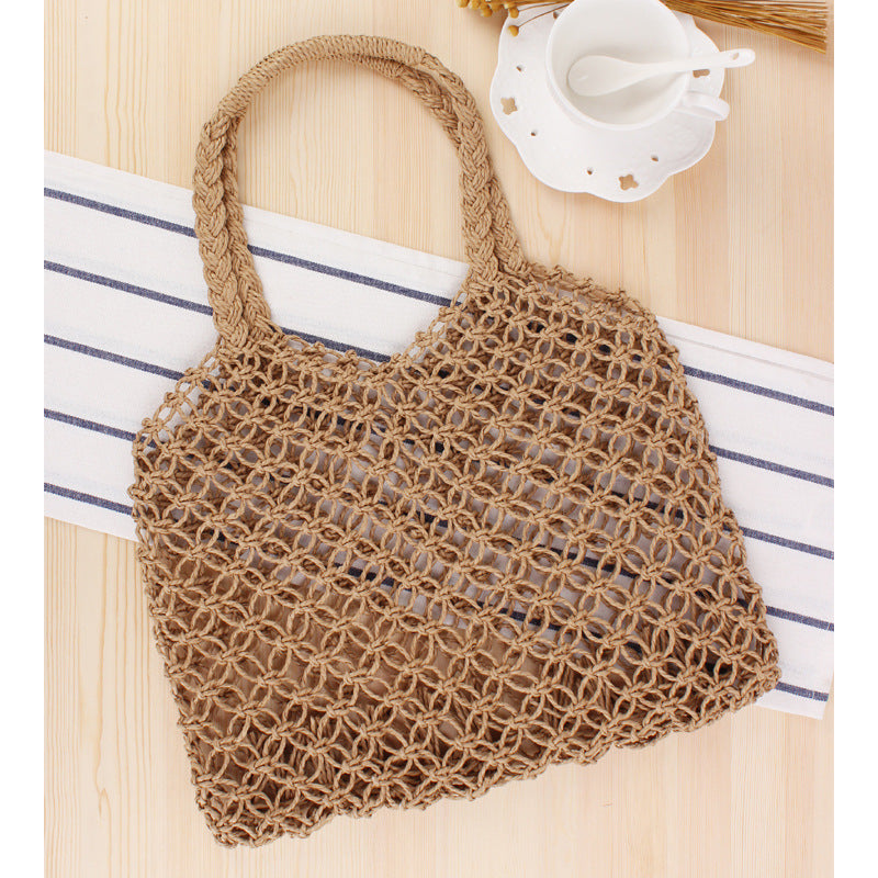 Bolso de red de materiales naturales