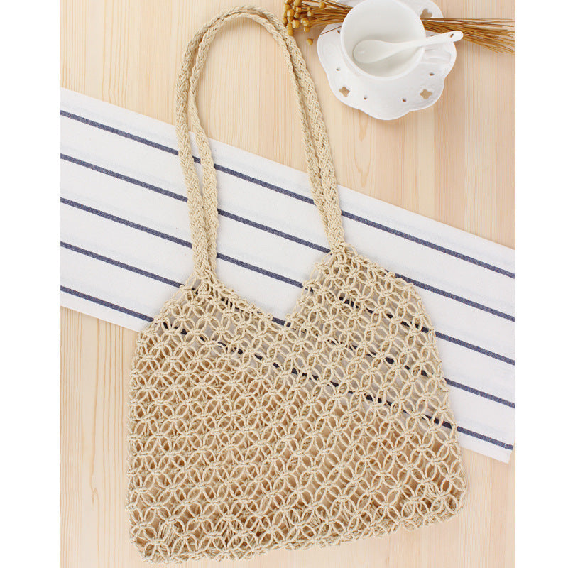 Bolso de red de materiales naturales