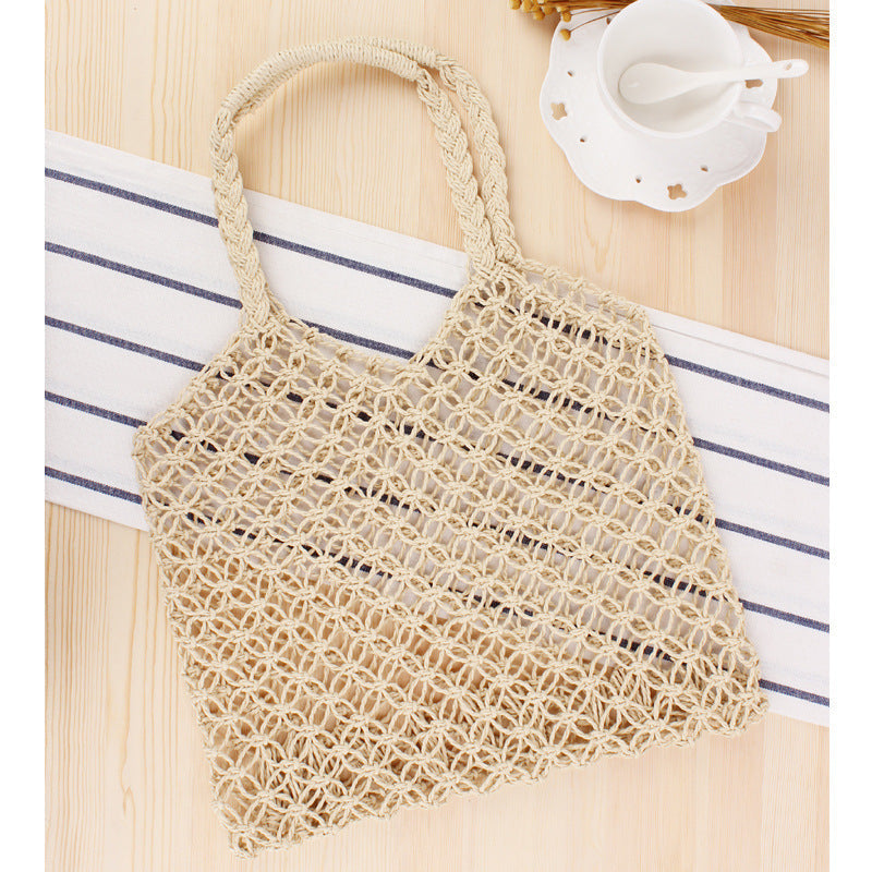 Bolso de red de materiales naturales