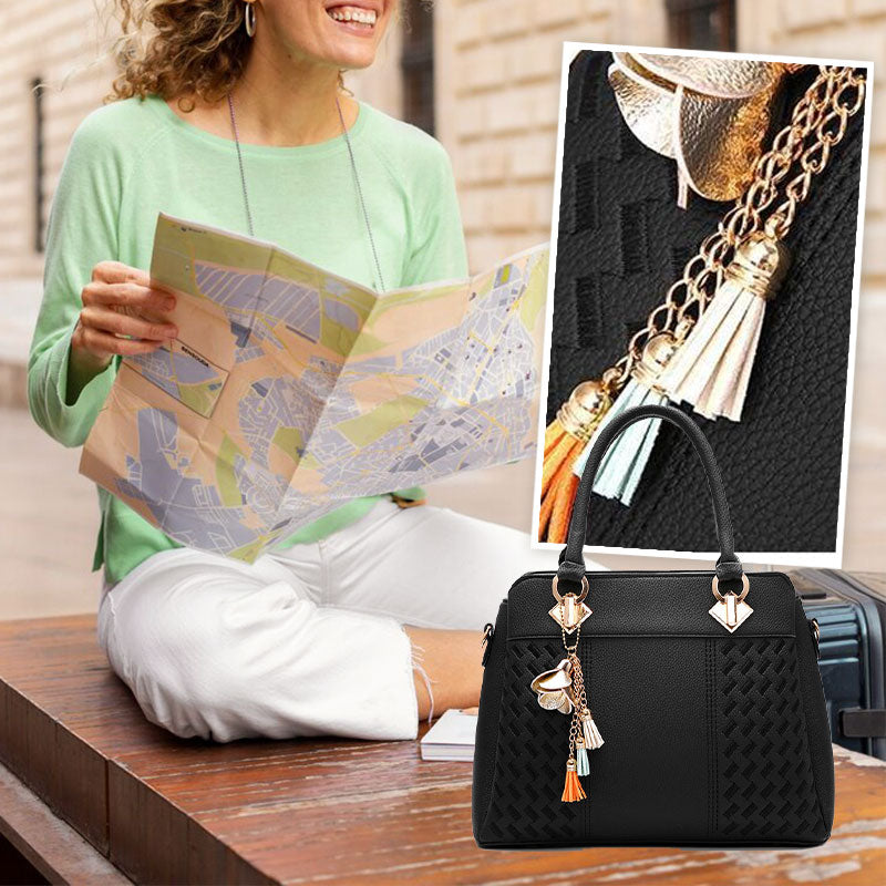 Bolso elegante para mujer con colgante de borla