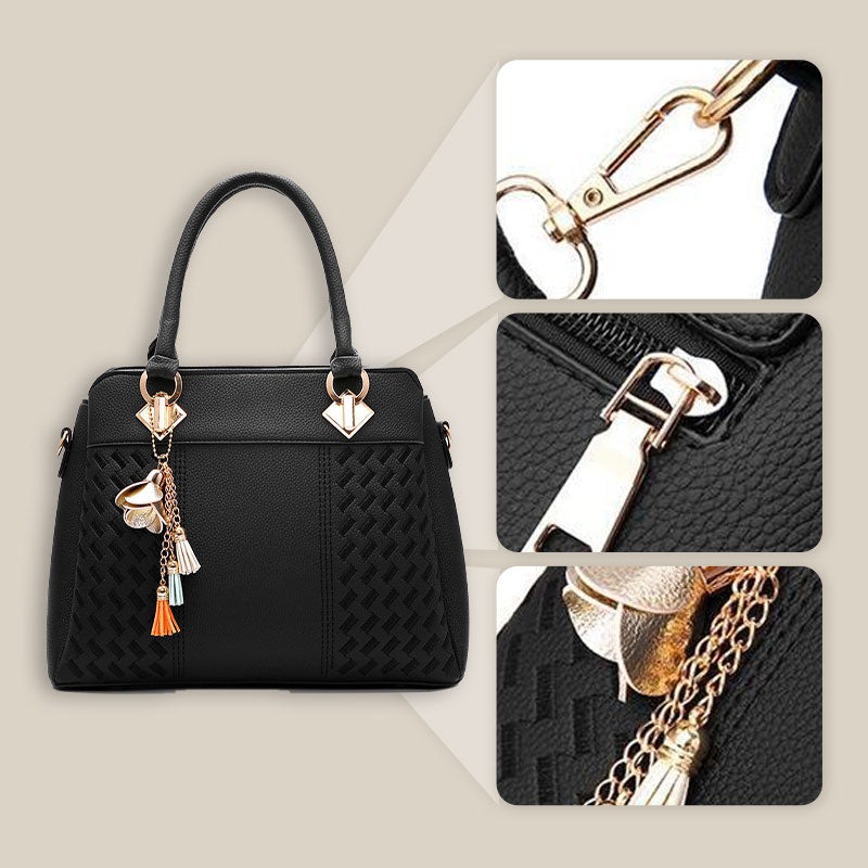 Bolso elegante para mujer con colgante de borla