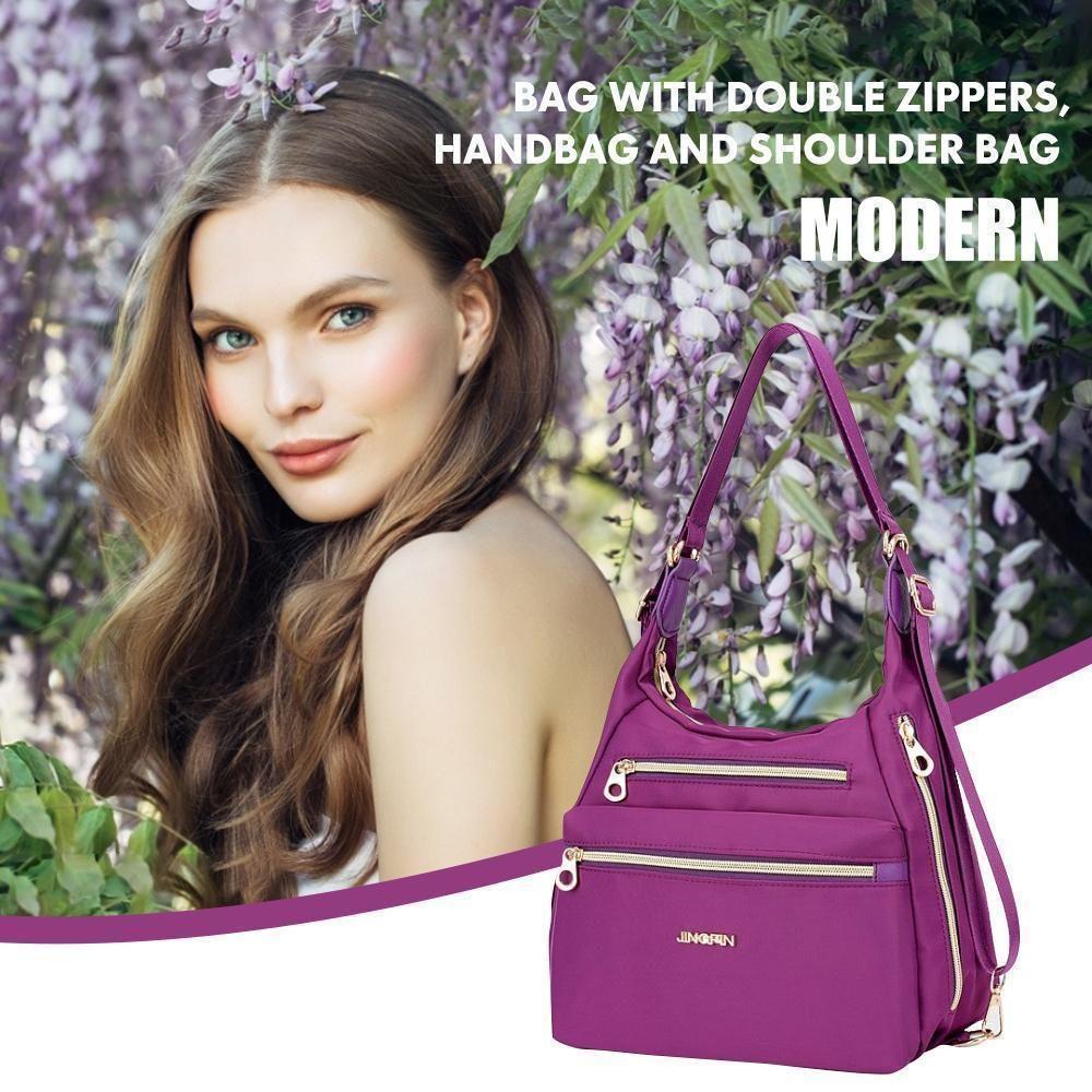 Bolso multifunción con doble cremallera