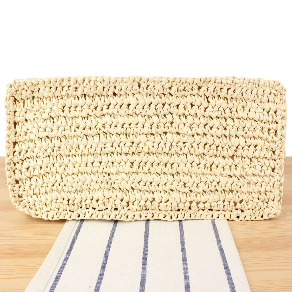 Bolso tote amplio de material natural artesanal