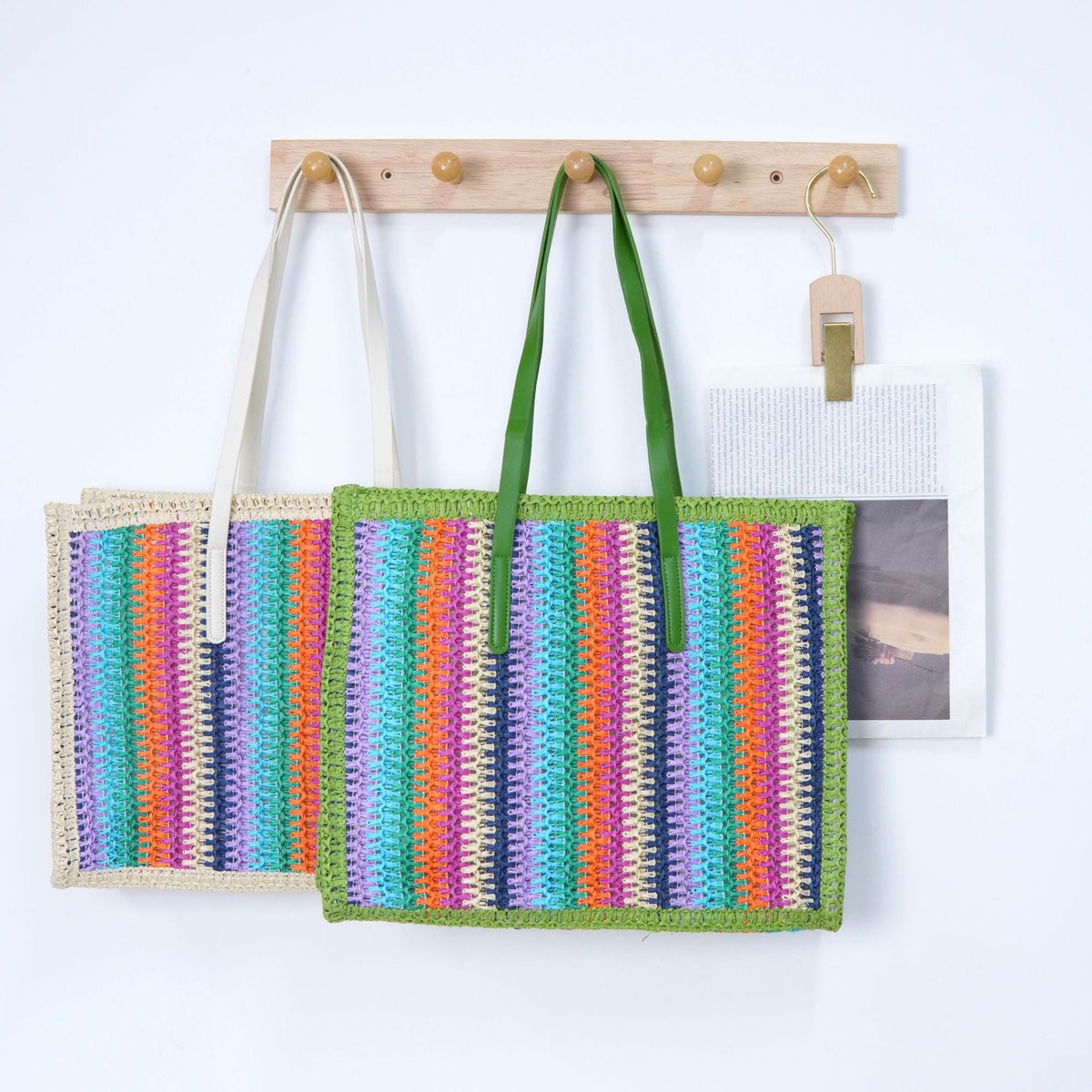 Bolso tote colorido de material sostenible