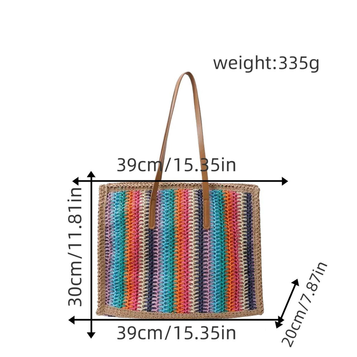 Bolso tote colorido de material sostenible