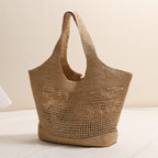 Bolso tote de malla artesanal hecho con material sostenible