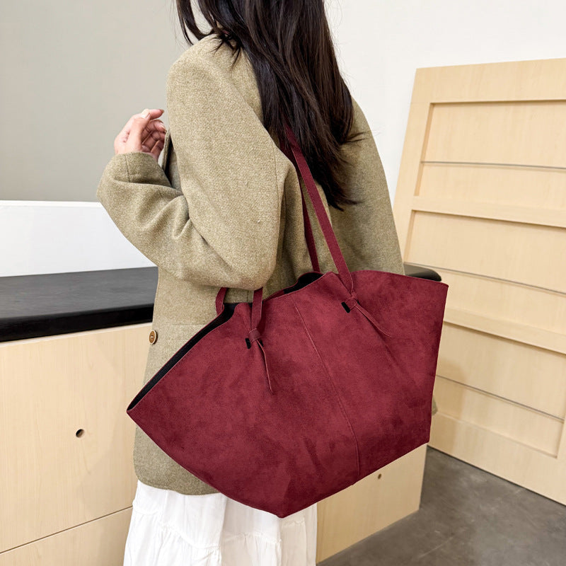 Bolso tote oversized de ante
