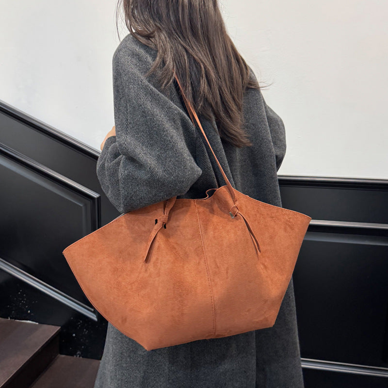 Bolso tote oversized de ante