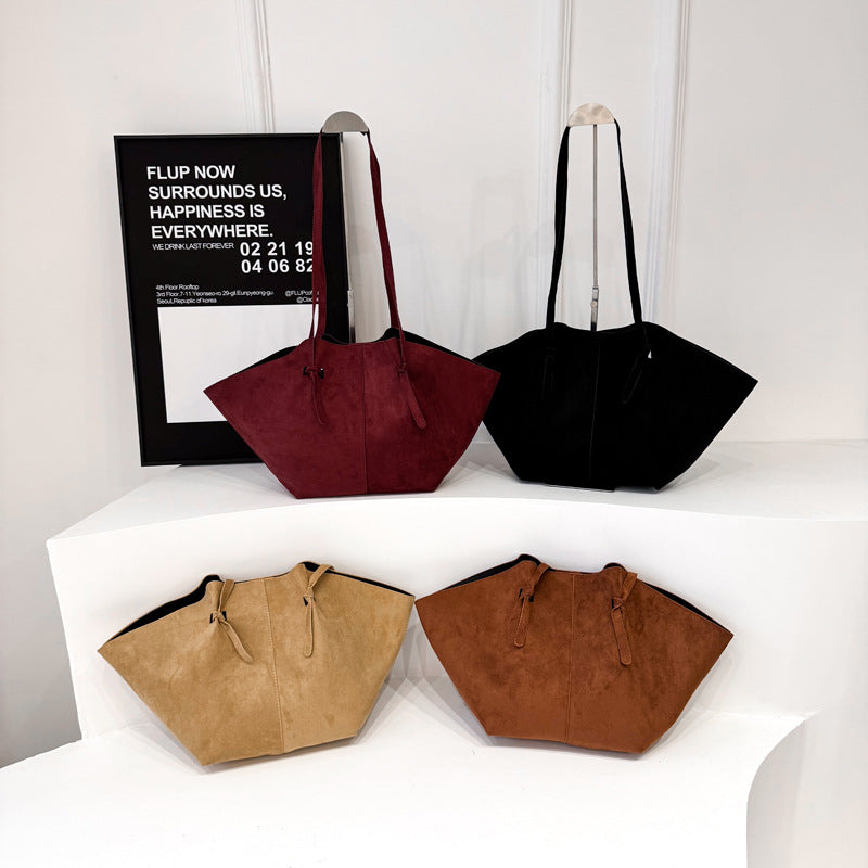 Bolso tote oversized de ante