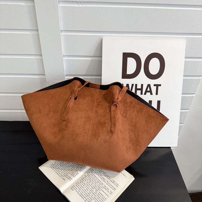 Bolso tote oversized de ante