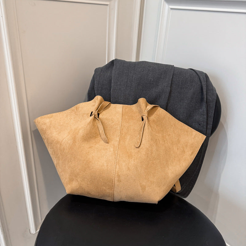 Bolso tote oversized de ante