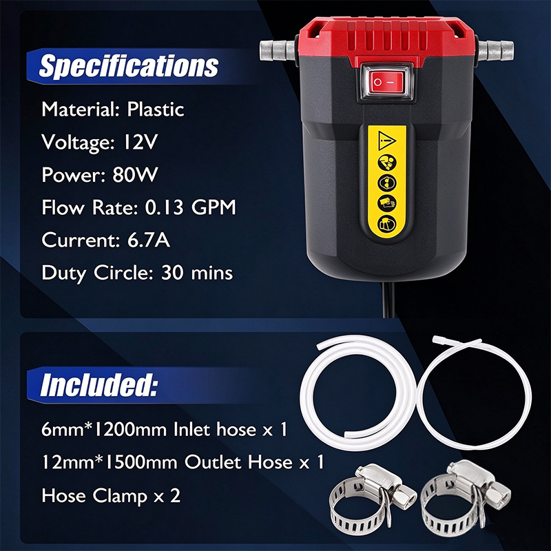 Bomba extractora de aceite eléctrica para automóvil 12V/24V