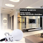 Bombilla LED con panel solar recargable para interior y exterior