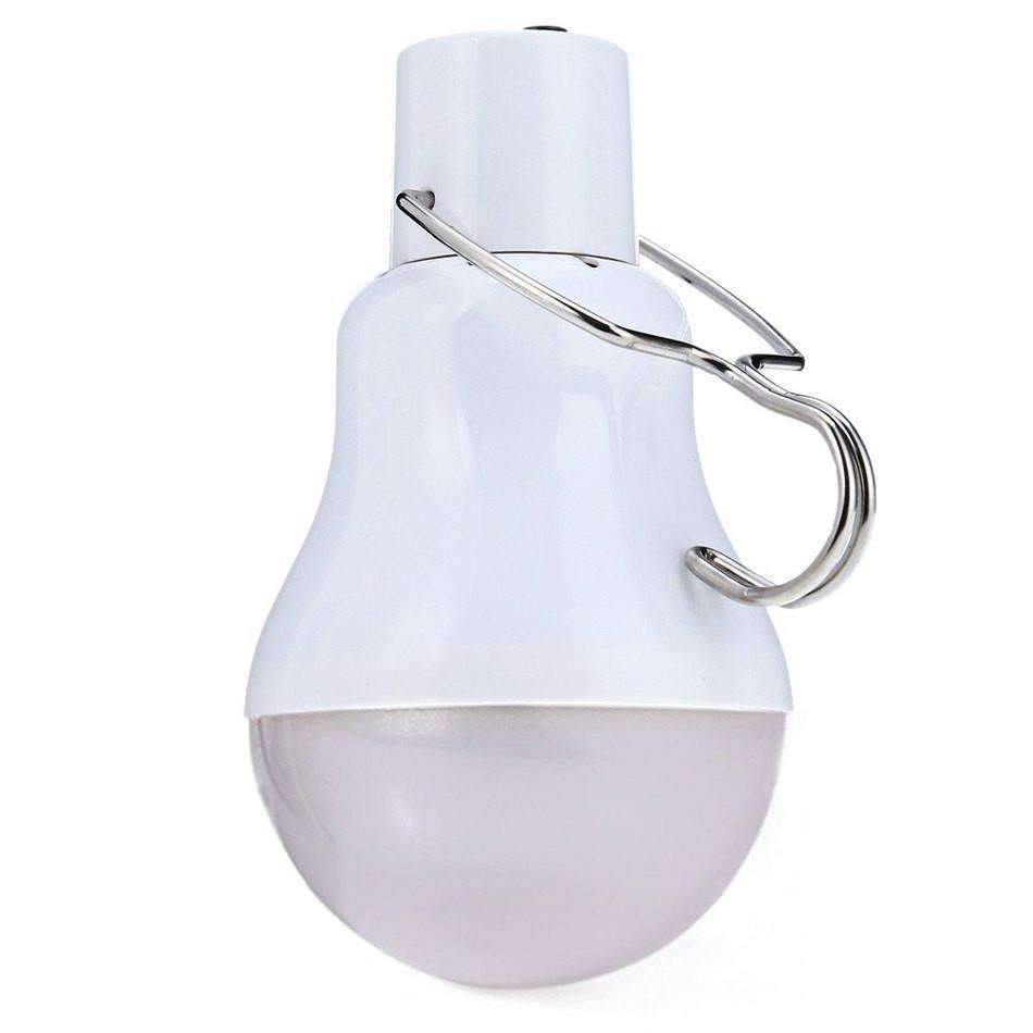 Bombilla LED con panel solar recargable para interior y exterior