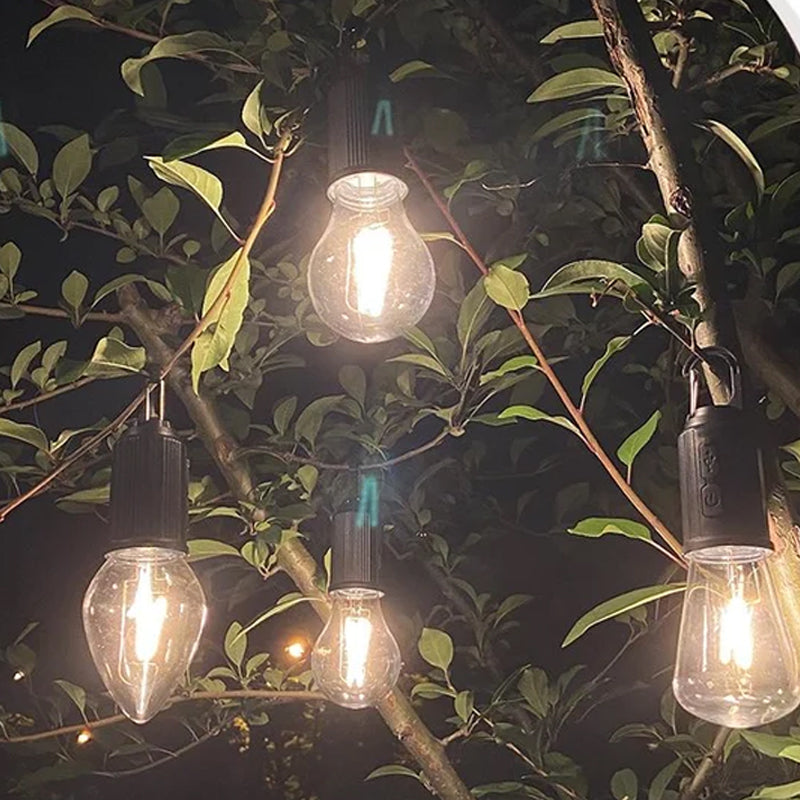 Bombilla LED recargable colgante estilo retro con carga USB-C