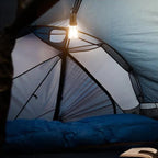 Bombilla LED recargable retro para camping con carga USB-C