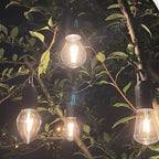 Bombilla LED recargable retro para camping con carga USB-C
