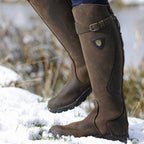 Botas altas de campo para mujer, botas de invierno impermeables estilo equitación con suela antideslizante y plantilla e