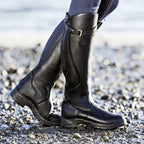 Botas altas de campo para mujer, botas de invierno impermeables estilo equitación con suela antideslizante y plantilla e