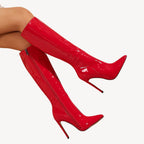 Botas altas de tacón de aguja para mujer modernas