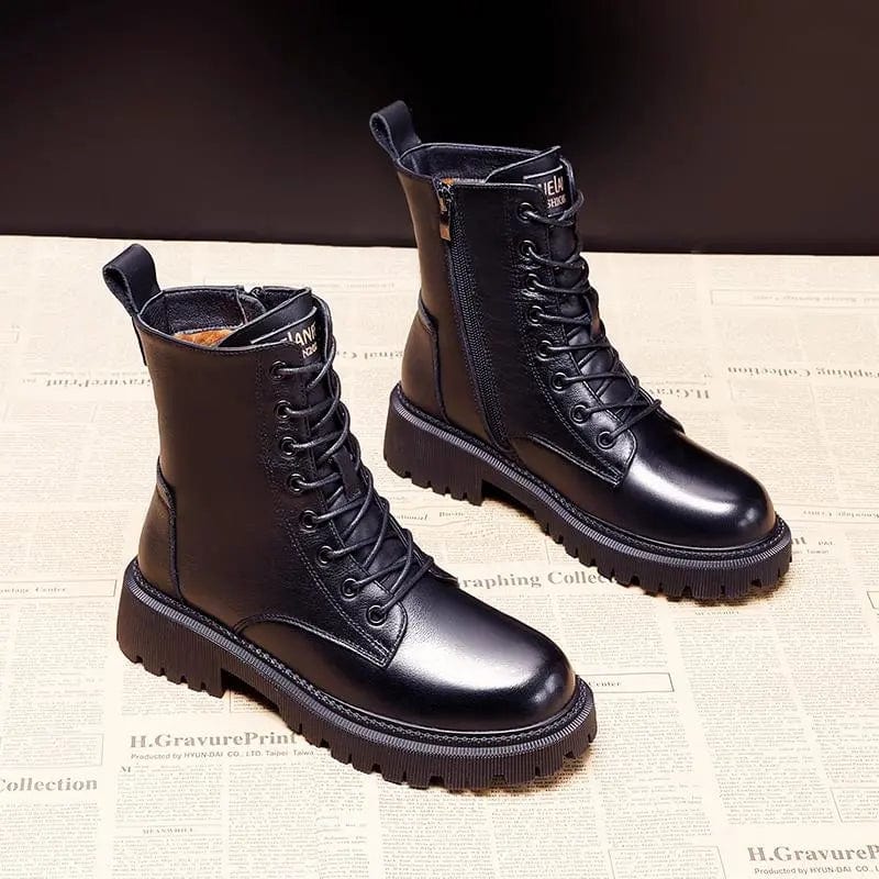 Botas elegantes de piel negra para un confort y estilo perfectos