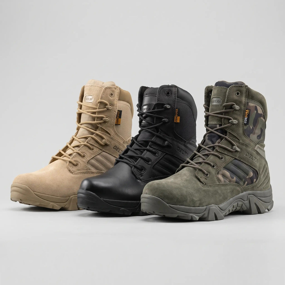 Botas militares para hombre con cremallera lateral – Botas tácticas de senderismo