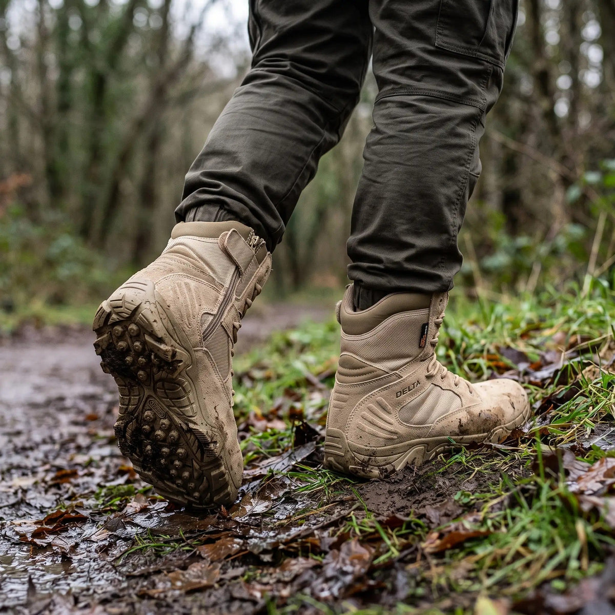 Botas militares para hombre con cremallera lateral – Botas tácticas de senderismo