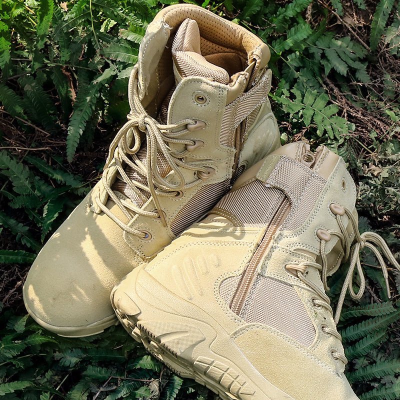 Botas militares para hombre con cremallera lateral – Botas tácticas de senderismo
