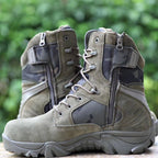 Botas militares para hombre con cremallera lateral – Botas tácticas de senderismo