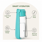 Botella de agua plegable y antifugas para mascotas (550 ml)