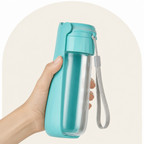 Botella de agua plegable y antifugas para mascotas (550 ml)