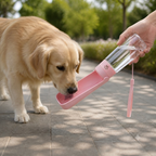 Botella de agua plegable y antifugas para mascotas (550 ml)