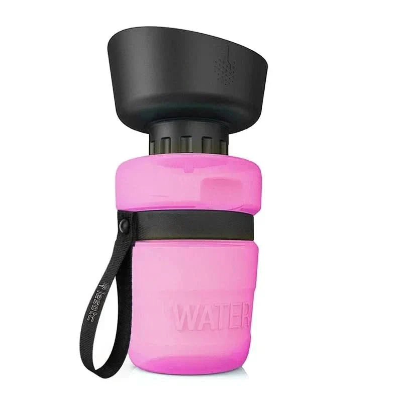 Botella plegable para perros con bebedero integrado