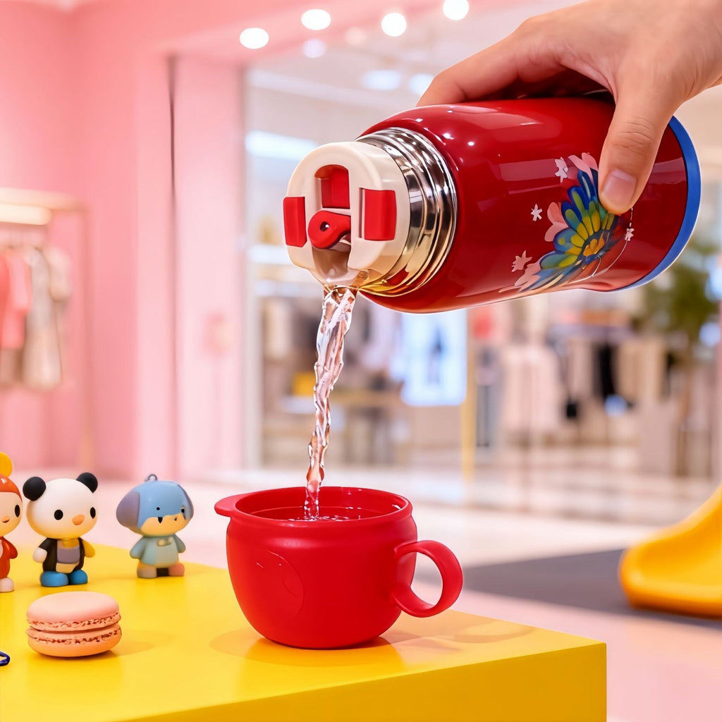 Botella térmica con diseño de animales de colores para mujer