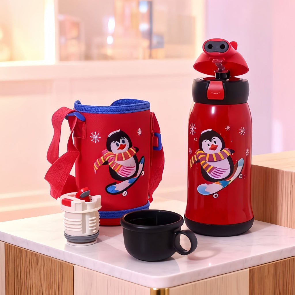 Botella térmica con diseño de animales de colores para mujer
