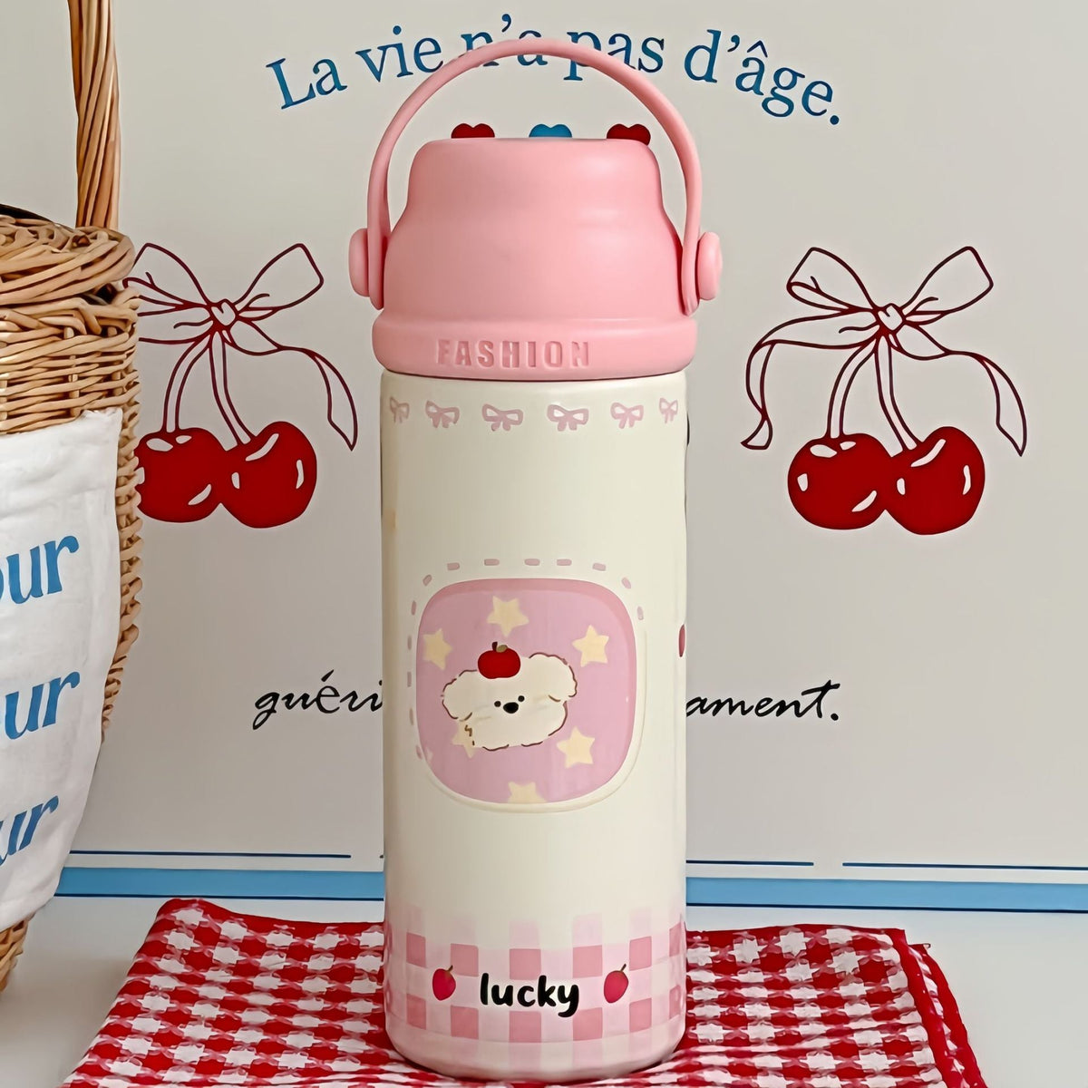 Botella térmica con diseño de animales divertidos