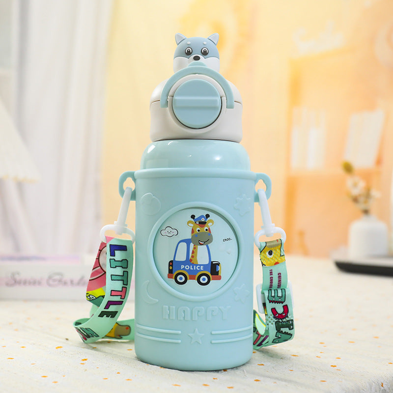 Botella térmica con diseño de rana adorable