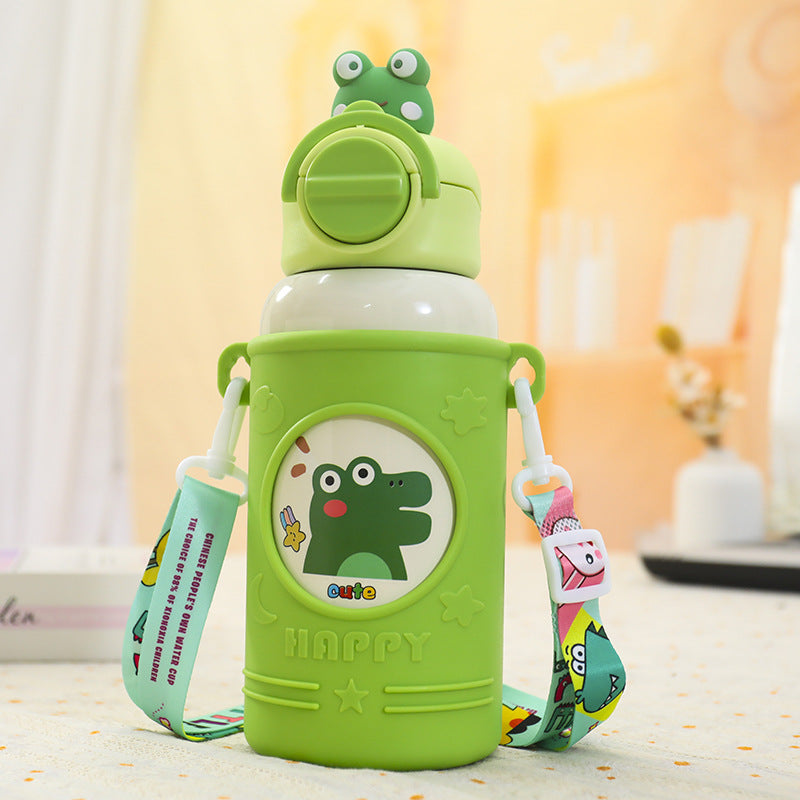 Botella térmica con diseño de rana adorable