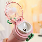 Botella térmica con tapa abatible para mujer