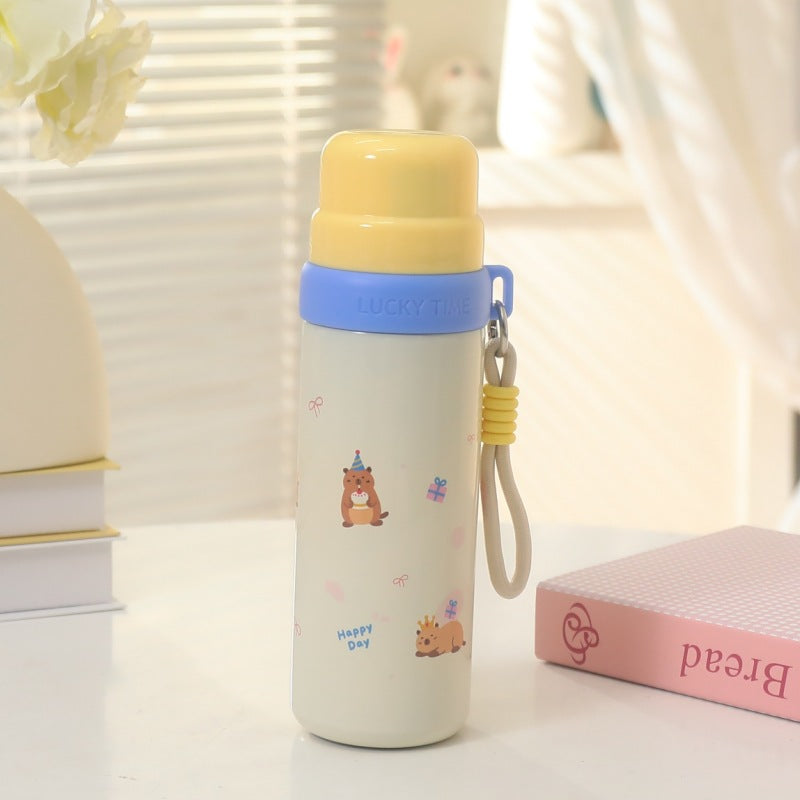 Botella térmica para mujer con alegre motivo de animales