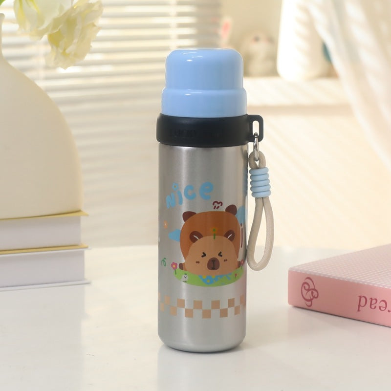 Botella térmica para mujer con alegre motivo de animales