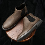 Botines Chelsea de hombre con paneles elásticos laterales y tirador trasero, suela con costuras contrastadas, 3 colores 