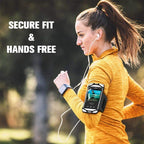 Brazalete deportivo para móvil | Giratorio 180°, ajustable para varios tamaños de brazo | Antideslizante, para smartphon