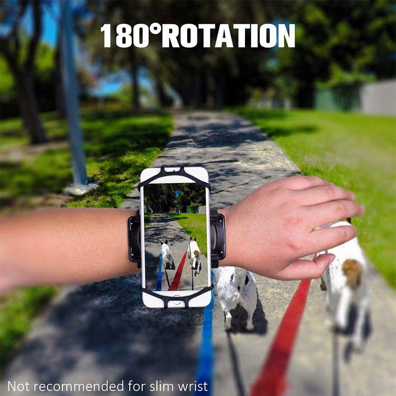 Brazalete deportivo para móvil | Giratorio 180°, ajustable para varios tamaños de brazo | Antideslizante, para smartphon