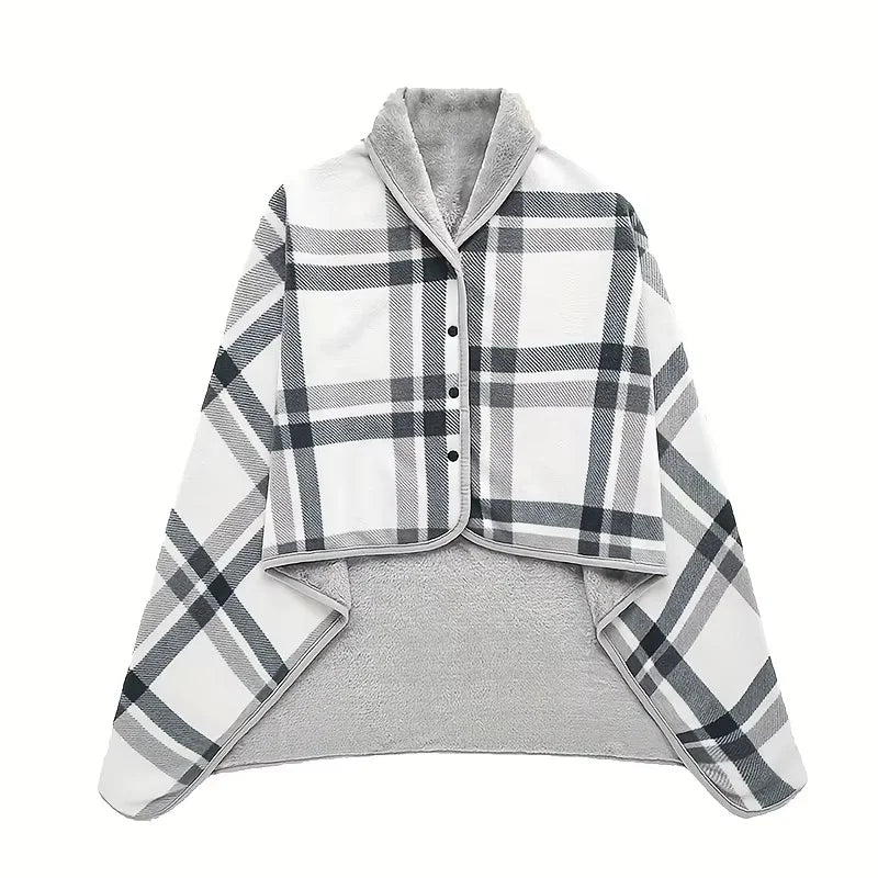 Bufanda manta CozyWrap de franela suave para oficina y hogar