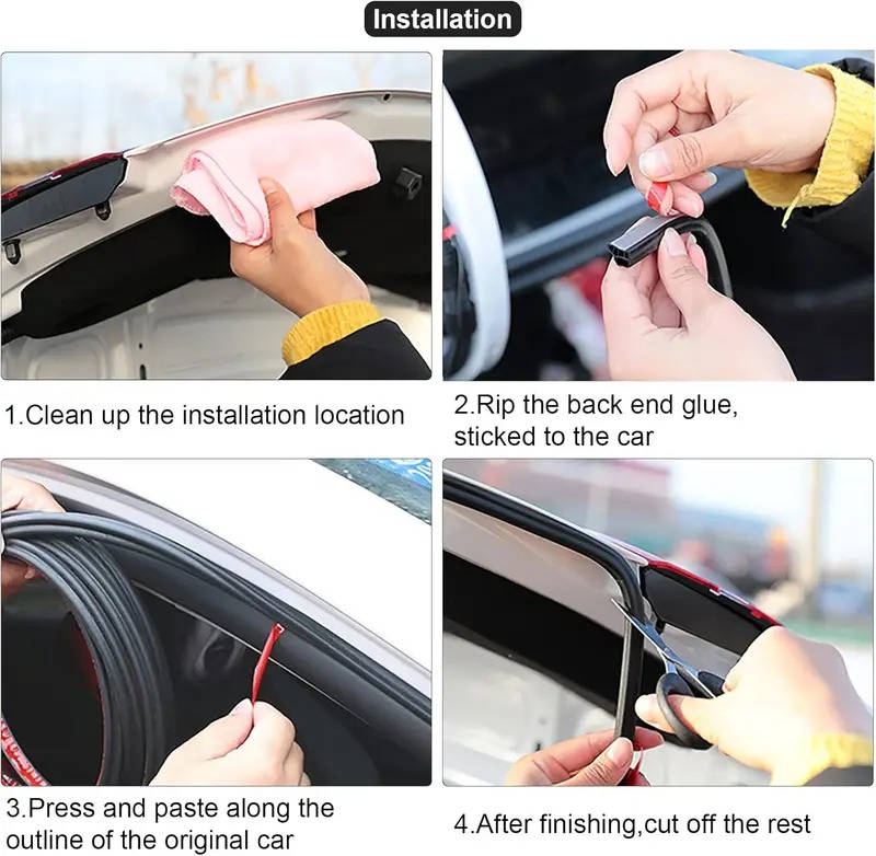 Burlete para puertas de coche, junta impermeable y antipolvo, accesorio de reducción de ruido
